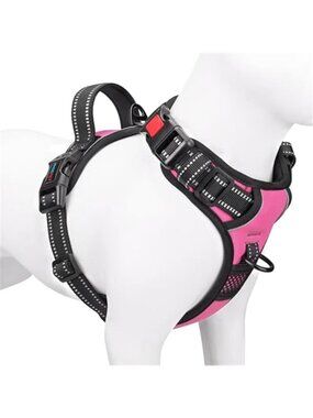 No Pull Dog Harness Medium Reflective Front Clip Vest with size M